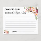 ハッピーカップル・シャワー英語のアドバイス スペインの (裏面)