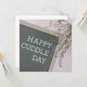 ハッピーカドルの日（暖かいハグと愛情のあるスナグルズ） カード (正面/裏面インサイチュ)