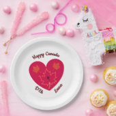 ハッピーカナダディエハート、カエル、メープル離れズ ペーパープレート (パーティー)