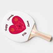 ハッピーカナダディエハート、カエル、メープル離れズ 卓球ラケット (横)