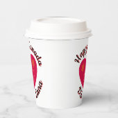 ハッピーカナダディエハート、カエル、メープル離れズ 紙コップ (左)