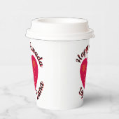 ハッピーカナダディエハート、カエル、メープル離れズ 紙コップ (右)