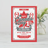 ハッピーカナダデイお祝いBBQフード招待状 シーズンカード (スタンド正面)