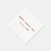 ハッピーカナダデイエスト。1867年7月1日タイポグラフィ スタンダードカクテルナプキン (角)