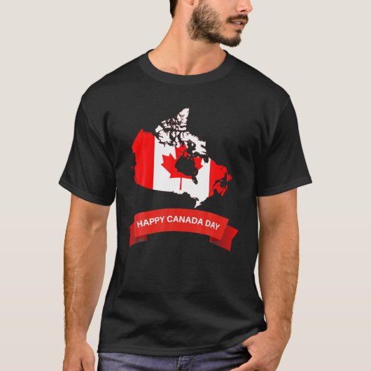 ハッピーカナダデイカナダメイプルル Tシャツ (正面)