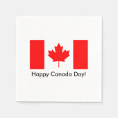 ハッピーカナダデイナプキンとカナダ国旗 スタンダードカクテルナプキン (正面)