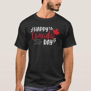 ハッピーカナダデイメープルリーフカナダ国旗の子供1 Tシャツ