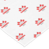 ハッピーカナダデイレッドホワイトカナダ国旗ラージ テーブルクロス (アングル)