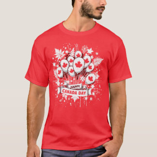 ハッピーカナダデイレトロスタイル Tシャツ
