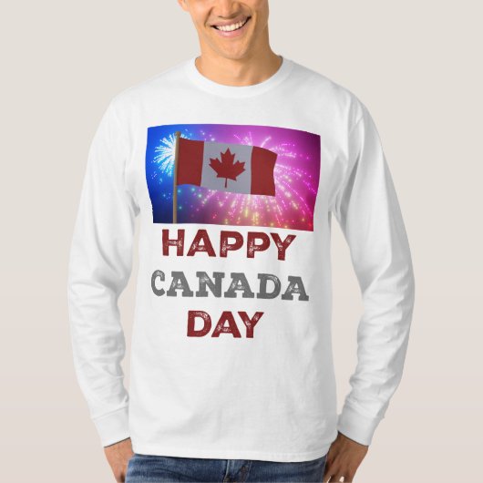 ハッピーカナダデー花火 Tシャツ (正面)