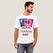 ハッピーカナダデー花火 Tシャツ (正面フル)