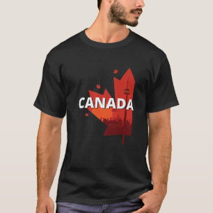ハッピーカナダデー7月1日カナダ家族カナダM Tシャツ