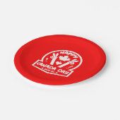 ハッピーカナダデー7月1日 ペーパープレート (アングル)