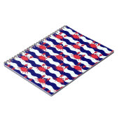 ハッピーカニのパターン ノートブック (左側)