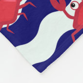 ハッピーカニのパターン フリースブランケット (角)