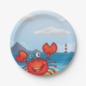ハッピーカニのビーチ ペーパープレート (正面)