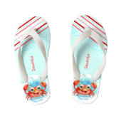 ハッピーカニガールビーチ名キッズビーチサンダル キッズビーチサンダル (フットベッド)