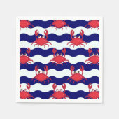 ハッピーカニ模様 スタンダードカクテルナプキン (正面)