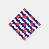 ハッピーカニ模様 スタンダードカクテルナプキン (角)