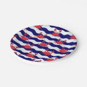 ハッピーカニ模様 ペーパープレート (アングル)