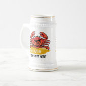 ハッピーカニ(編集可能) ビールジョッキ (正面左)
