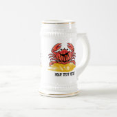ハッピーカニ(編集可能) ビールジョッキ (正面右)
