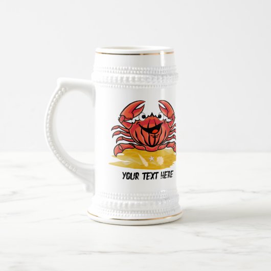 ハッピーカニ(編集可能) ビールジョッキ (左)