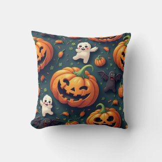 ハッピーカボチャと幽霊ハロウィーンクッション クッション