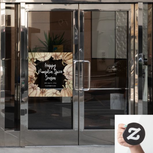 ハッピーカボチャのスパイスウィンドウ ウィンドウサイン (オフィスドア)
