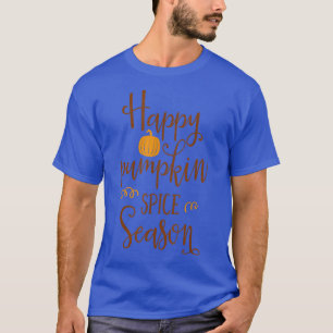 ハッピーカボチャのスパイスシーズンコーヒーおかしい秋のラット Tシャツ