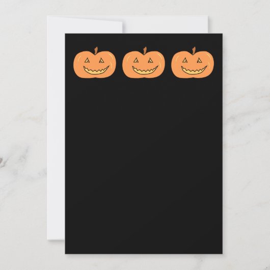 ハッピーカボチャを彫った。ハロウィン. カード (正面)