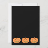 ハッピーカボチャを彫った。ハロウィン. カード (裏面)