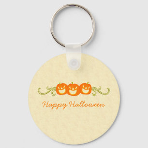 ハッピーカボチャ渦巻きハロウィーンキーチェーン キーホルダー