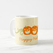 ハッピーカボチャ渦巻きハロウィーンマグ コーヒーマグカップ (正面左)