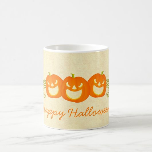 ハッピーカボチャ渦巻きハロウィーンマグ コーヒーマグカップ (中央)