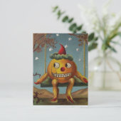 ハッピーカボチャ(ヴィンテージハロウィンカード) ポストカード (スタンド正面)