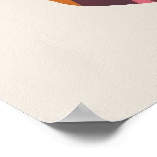 ハッピーカラフルウォーターの色の石 ポスター (角)