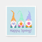 ハッピーカラフル春格言の挨拶 スタンダードカクテルナプキン (正面)
