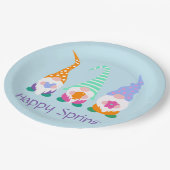 ハッピーカラフル春格言の挨拶 ペーパープレート (アングル)