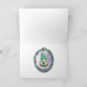 ハッピーカラフル格言エレガントスクリプトのホリデーカード カード (内部)