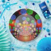 ハッピーカラフル顔スパイラル紙プレート ペーパープレート (パーティー)