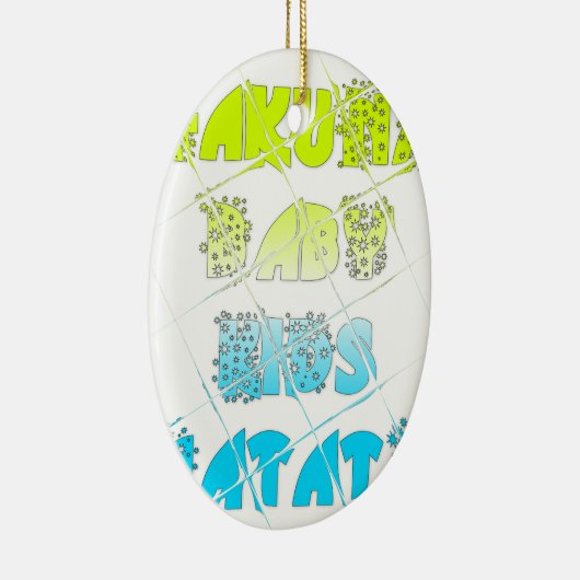 ハッピーカラーズハクナマタタハクナマタギフトスターズ セラミックオーナメント (右)