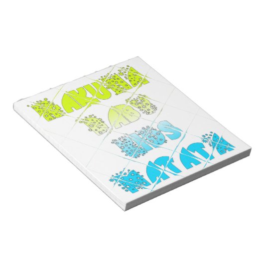 ハッピーカラーズハクナマタタハクナマタギフトスターズ ノートパッド (アングル)