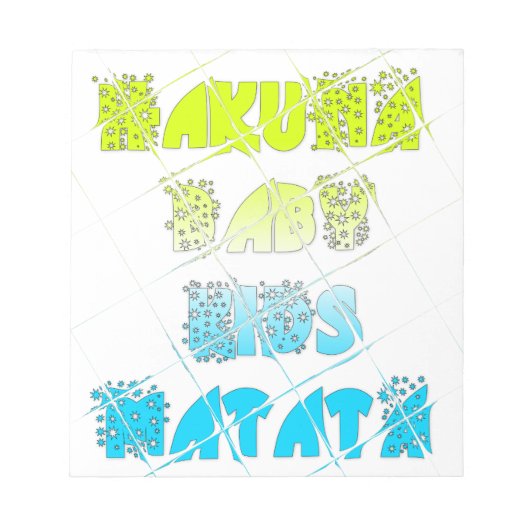 ハッピーカラーズハクナマタタハクナマタギフトスターズ ノートパッド (正面)