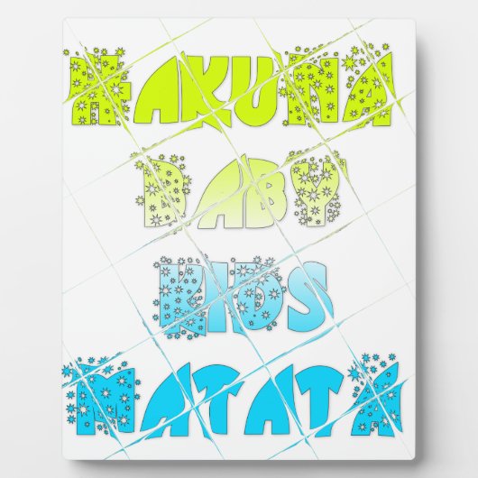 ハッピーカラーズハクナマタタハクナマタギフトスターズ フォトプラーク (正面)