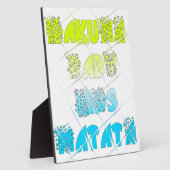 ハッピーカラーズハクナマタタハクナマタギフトスターズ フォトプラーク (側面)