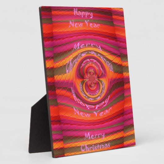 ハッピーカラーズメリークリスマスハッピーニューイヤーデザイン フォトプラーク (側面)