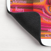 ハッピーカラーズメリークリスマスハッピーニューイヤーデザイン マウスパッド (コーナー)