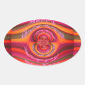 ハッピーカラーズメリークリスマスハッピーニューイヤーデザイン 楕円形シール (正面)