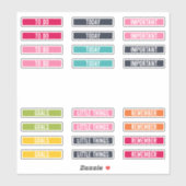 ハッピーカラー |プランナースタンプを実行するアラーム シール (シート)